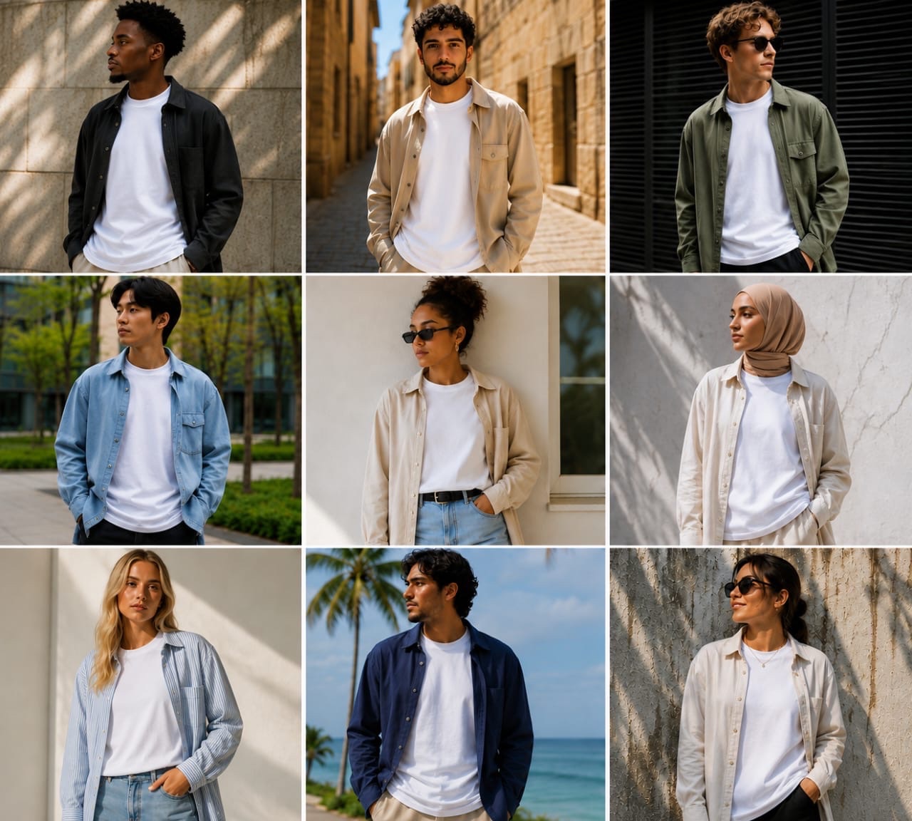 Personnes portant le t-shirt Premium BLOMBA blanc